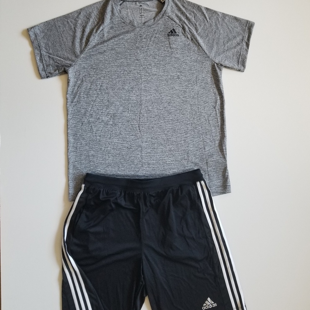 Adidas Climalite D2M tee and shorts combo